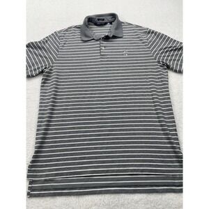 Polo Golf Ralph Lauren Shirt Mens‎ Large Striped Performance Gray Logo